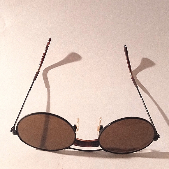 Vintage Alfred Sung Express Unisex Black Roundish Sunglasses - Picture 7 of 7